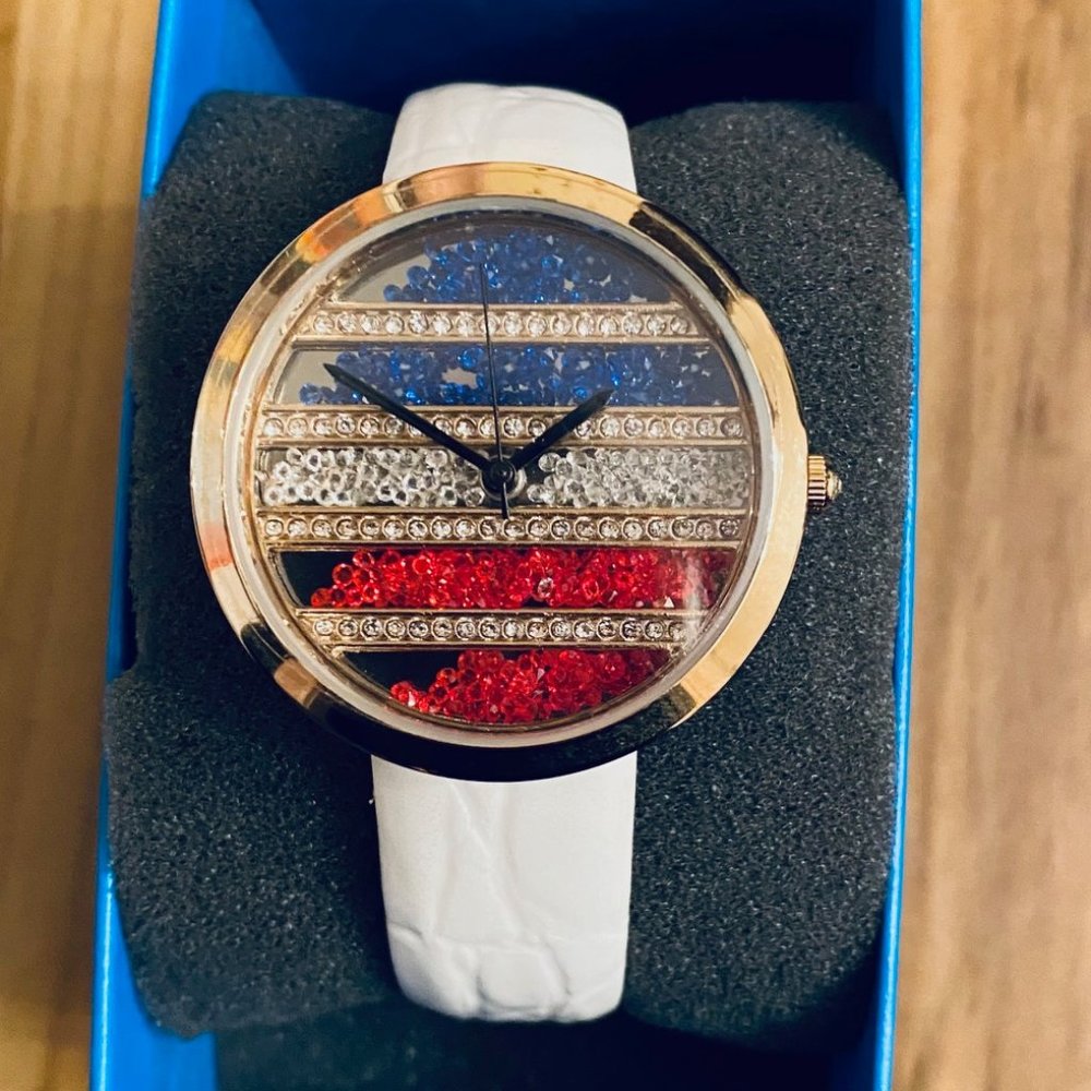 Real Americana RED, WHITE and BLUE Sterling Watch - NEW Victoria Wieck